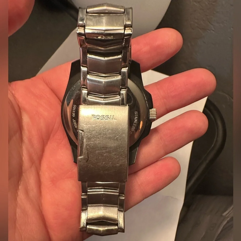 Fossil AM-4089 stainless steel watch